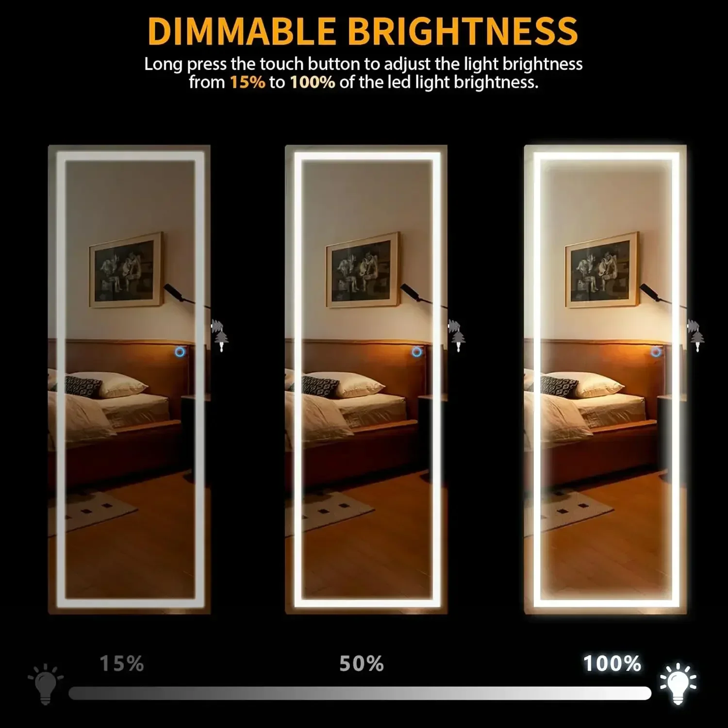 hot-Jewelry Mirror Cabinet, Wall/Door Mounted Full Length Mirror with Lights, Lockable Jewelry Storage Armoire Organizer