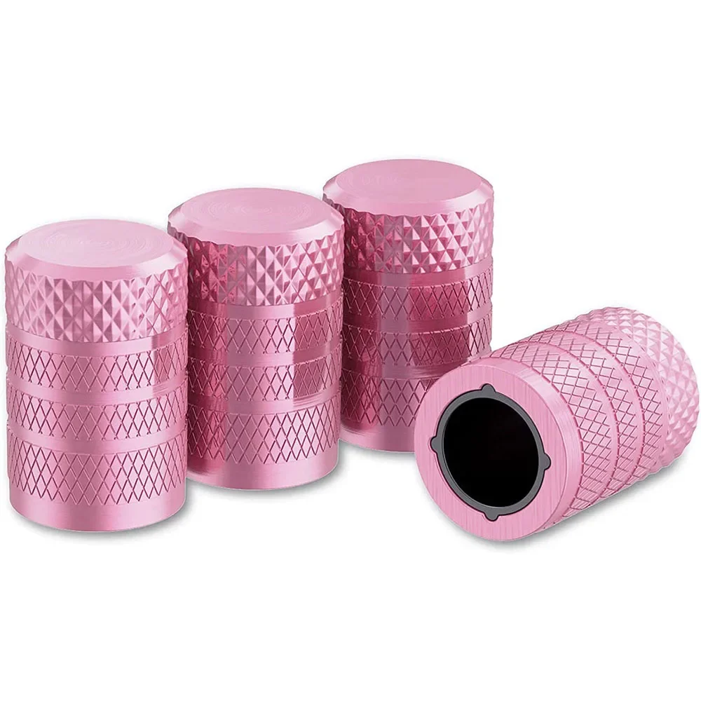 Premium Aluminum Tire Valve Stem Caps - Set of 4 - Corrosion Resistant Covers