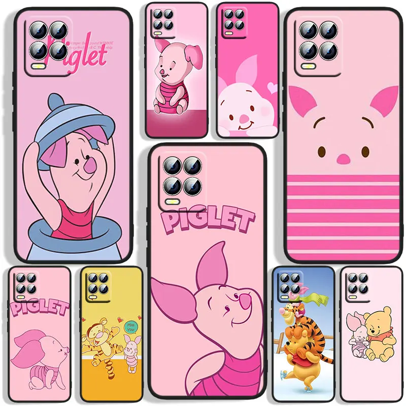 

Beautiful winnie the pooh Phone Case For OPPO Realme 5 6i 6s 7 7i(Global) 8 8i Pro 5G Realme Narzo 50A Narzo 50i Black Soft Capa