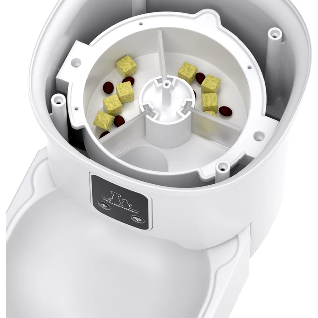 4L WIFI ปุ่มอัตโนมัติ Cat Feeder อัจฉริยะแมวและสุนัขสัตว์เลี้ยง Feeder สมาร์ทสัตว์เลี้ยงอาหารแมวสัตว์เลี้ยง Feeder (ไม่มี 5V 1A ปลั๊ก) 5