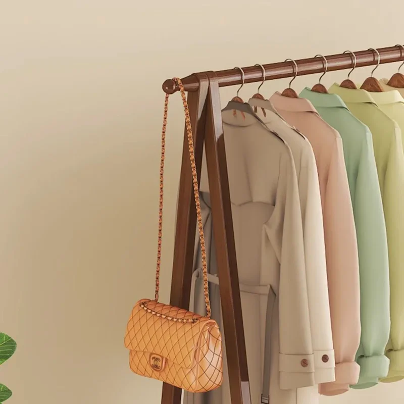 Wood Shelfs Clothes Rack Minimalist Floor Bedroom Stand Closets Clothing Rack Nordic Modern Arara De Roupa Home Furniture