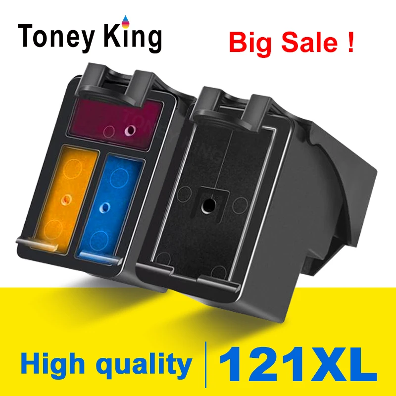 

TONEY KING Refillable Ink Cartridge 121XL For HP 121 XL For HP121 Cartridges Deskjet D2563 F2423 F2483 F2493 F4213 F4275 F4283