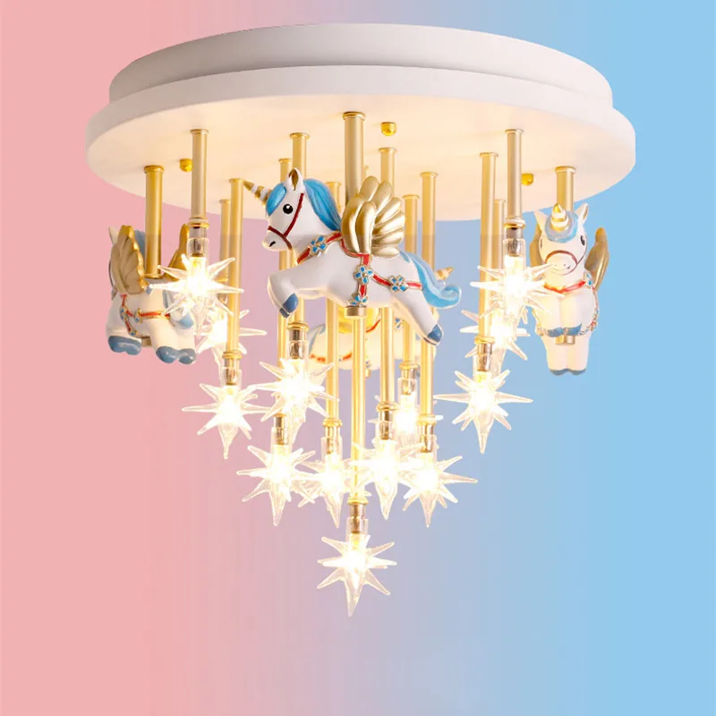 

Merry Go Round Shape Led Cute Bedroom Lights For Girls Baby Room Light For Kids Room Boy Room Lighting Kds Chandelier Light Lamp