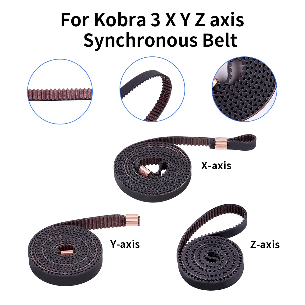 Anycubic Kobra 3 Combo Synchronous Belt X-axis Y-axis Z-axis 6MM 8MM Width 3D