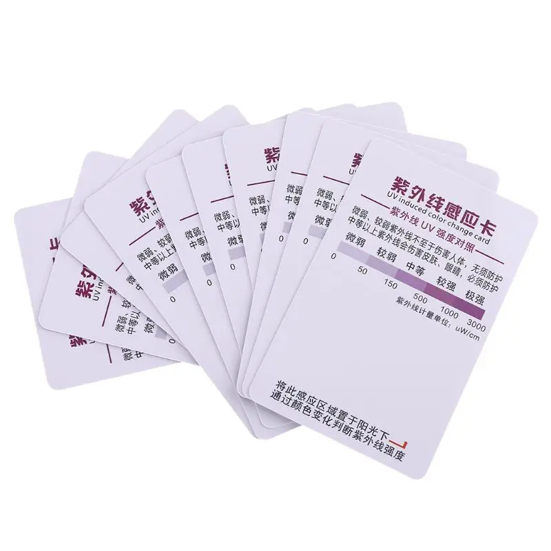 

10 Pieces UV Light Lamp Life Test Paper Terrarium UVB Test Card Durable