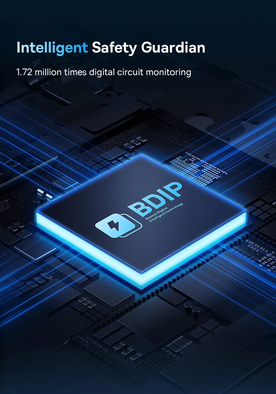 شاحن سريع Baseus 35 واط شريط طاقة 7 في 1 مع واقي تدفق 1200J لهاتف iPhone شاو شاو