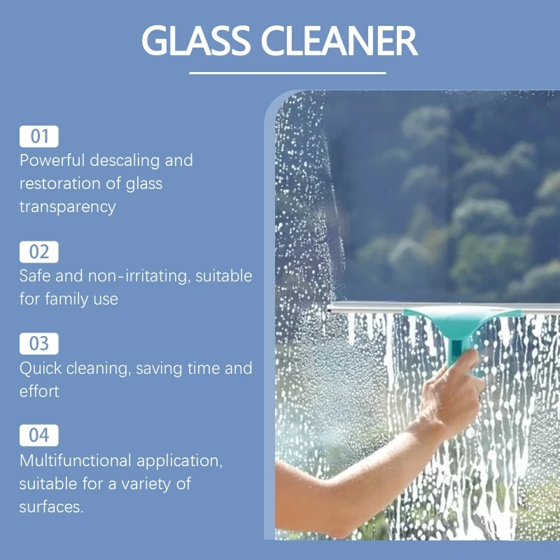 Stain Removing Glass Cleaner 120ml Glass Cleaning Sprayer Perfectly for Domestic Worker and Hotel Staff Professionals