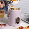 DMWD 1200ml Electric Stew Pot Mini Portable Health Cup Scented Tea Soup Porridge Heating Pot Water Boiler 12H Appointment Travel 4