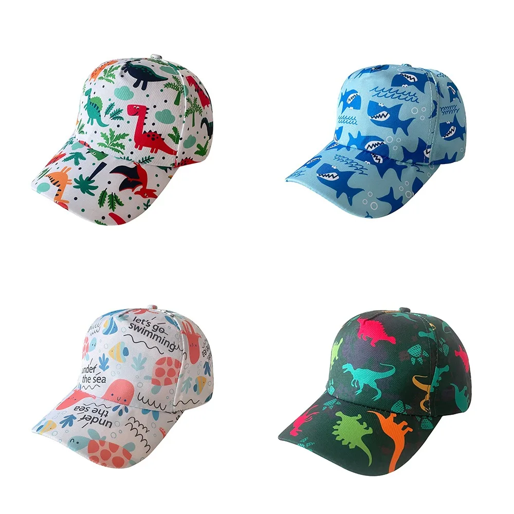 Cartoon Baby Hat Sun Protection Kids Boys Girls Cap Adjustable Travel Children Baseball Cap Sports Hat Accessories 3-6Years