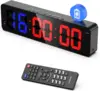 Gym Timer 2.2 inch LED Workout Colck Count Down/Up Clock 12" x 3.5" Ultra-Clear Digital Display Multi-Scenes with Remote 1