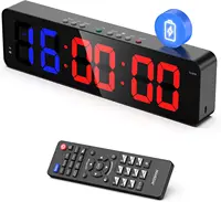 Gym Timer 2.2 inch LED Workout Colck Count Down/Up Clock 12" x 3.5" Ultra-Clear Digital Display Multi-Scenes with Remote 1