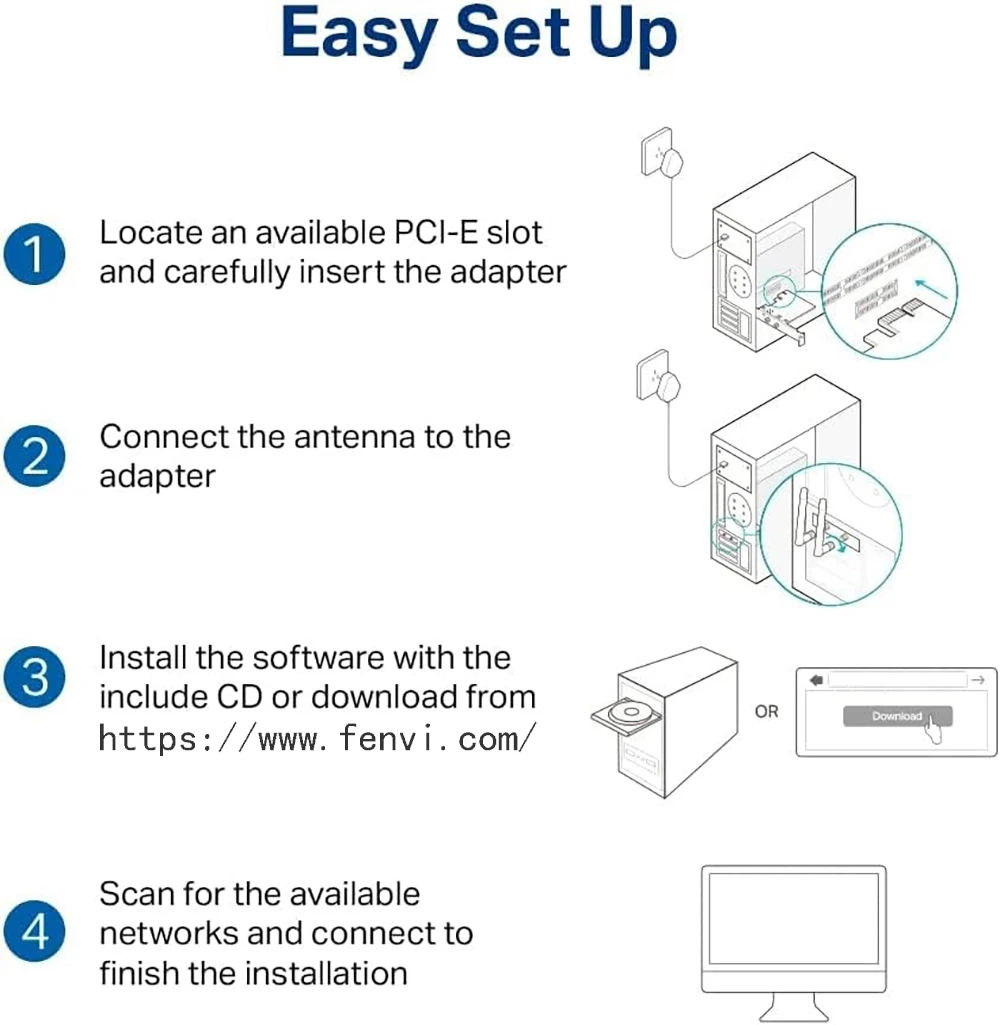 Adaptador Wifi Pcie para Intel Placa de Rede sem Fio pc para Jogos Be200 Wifi 8774mbps Bluetooth 5.4 2.4g 5g 6ghz Win10 Win11 - Imagem 3