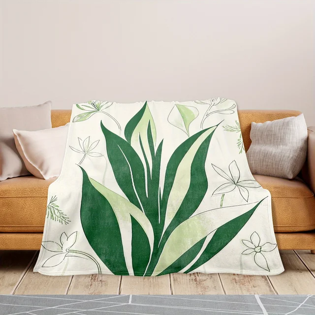 Green Snake Plant Blanket 4