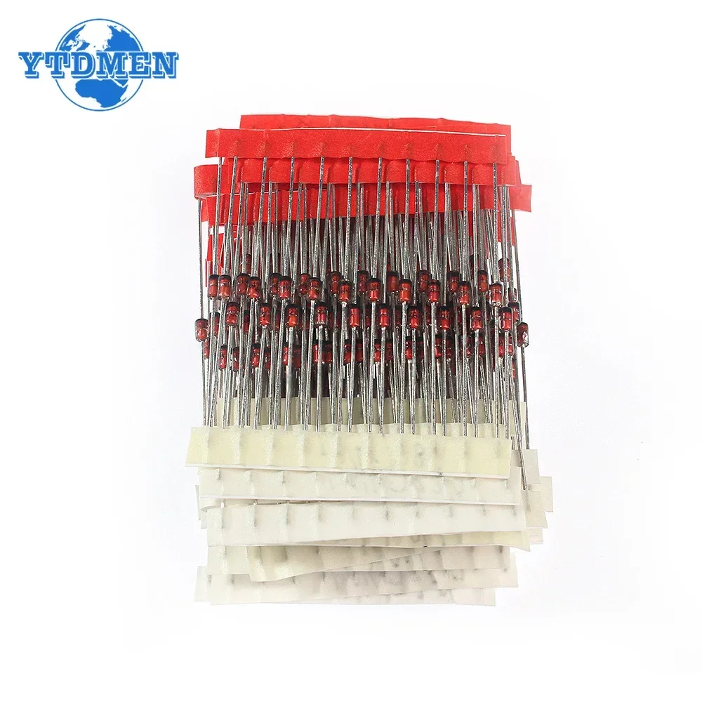 250pcs 1W Zener Diode Kit DO-41 3V-33V Voltage Regulator Diodes 3V 3.3V 3.6V 3.9V 4.3V 4.7V 5.1V 5.6V 6.2V 6.8V 7.5V 10V 20V 33V