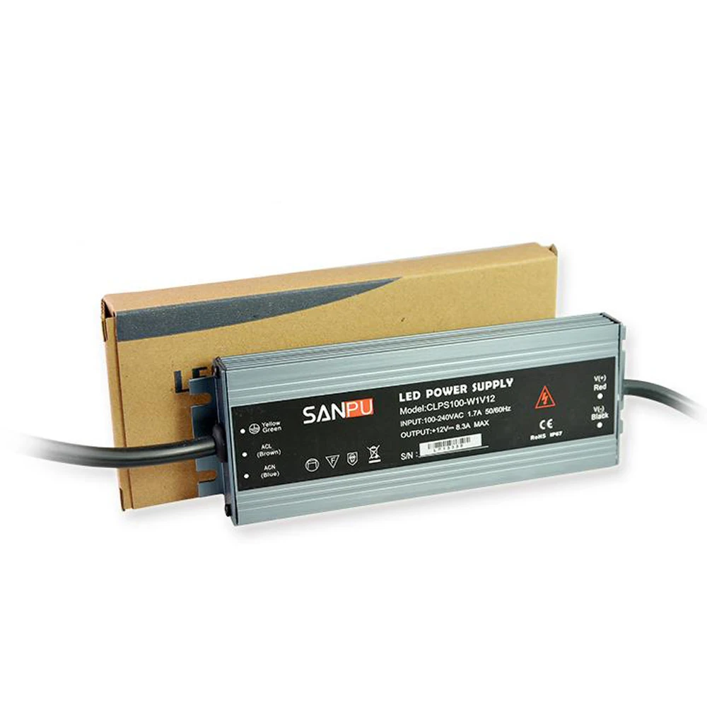 LED 스트립 전원 공급 장치, 110V 220V 12V 24V LED 드라이버, IP67 방수 초박형 LED 조명 변압기, 60W 100W 120W 150W 200W