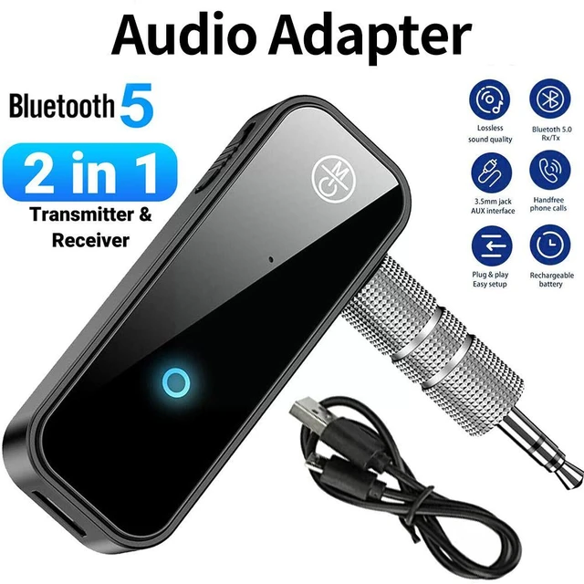 Cheap Car AUX Bluetooth 5.0 Adapter 3.5mm Jack Wireless Audio Receiver  Handsfree Bluetooth Car Kit For Phone Auto Transmitter