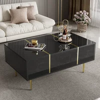 Table basse Table basse rectangulaire Table de salon Table basse rectangulaire moderne haute brillance Table à thé rangement salon 3