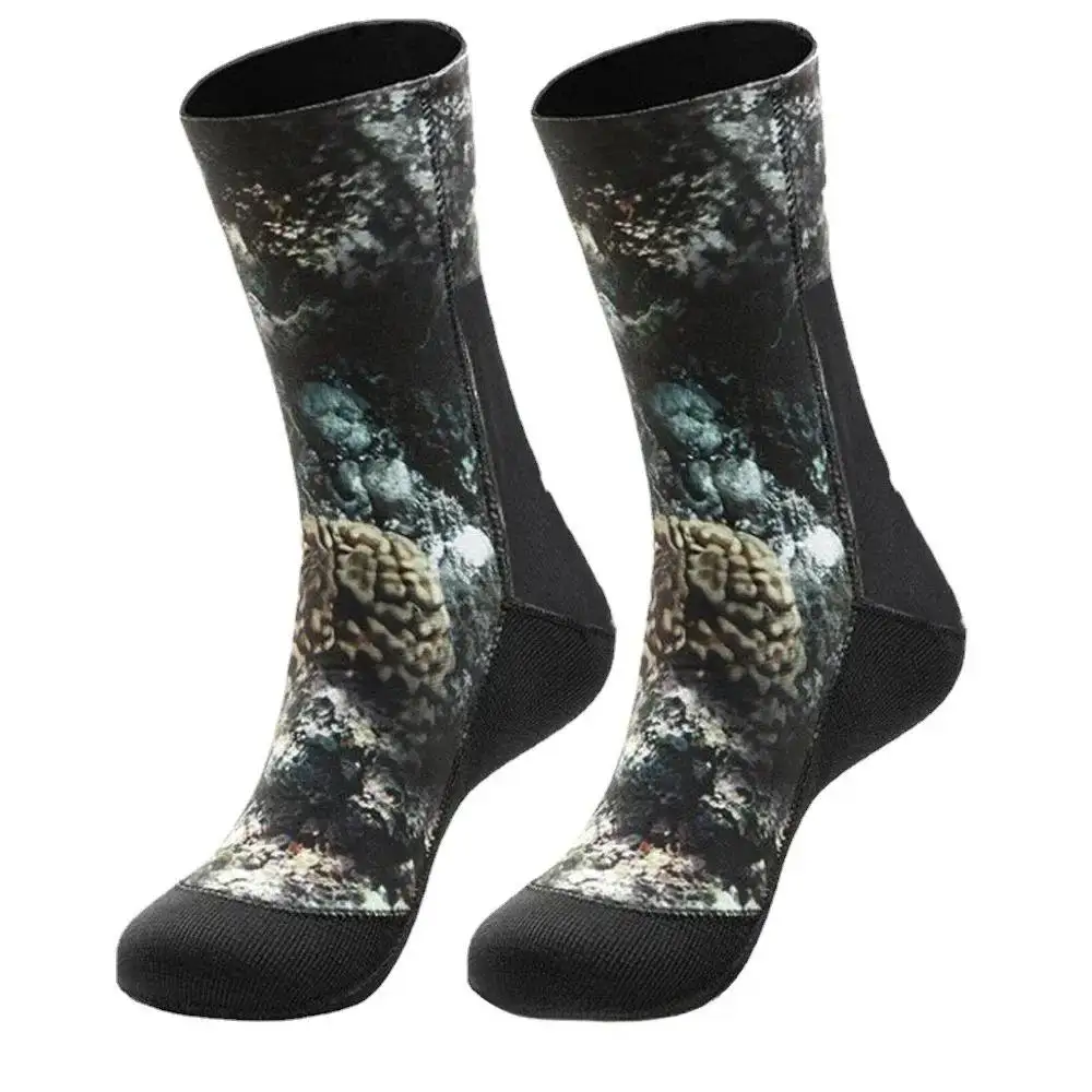 5mm CR Neoprene Diving Socks 3mm Neoprene Diving Socks Keep Warm Camouflage Non-slip Scuba Diving Socks 2