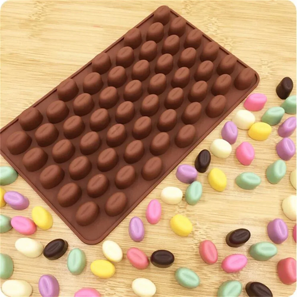 Reposteria Silicone Molds Candy Silica Gel Jelly Pastry Tray Coffees Bean Shape Silicone Mold Baking Ice Cubes Pudding Bakeware