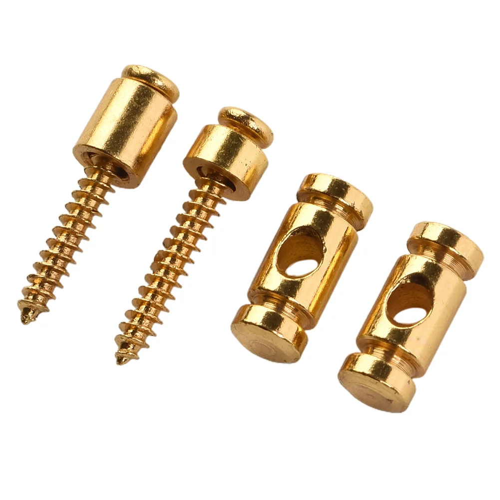 2Pcs Guitar Roller String Trees Retainer With Screws For Electric Guitars Parts Silvery/Black/Gold Guitar Guide Fit Telecaster