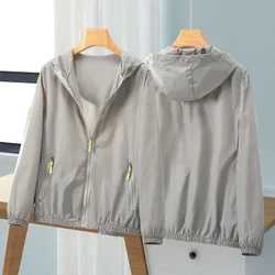 Sun Protection Women's Casual Versatile Anti - UV Breathable Top - XXXL (GRAY)