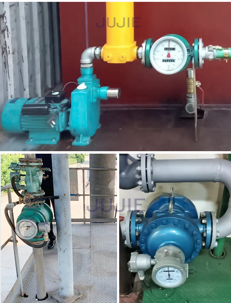 Marine Diesel Oil Oval Gear Flow Meter  Grease Butter Liquid Flow Measurement Pr