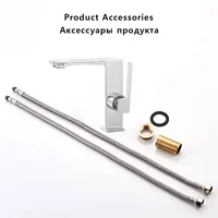 Luxury Brushed Gold Bathroom Washbasin Faucet Modern Sink Basin Faucets Single Hole Hot and Cold Mixer Brass Bathroom Water Tap 6