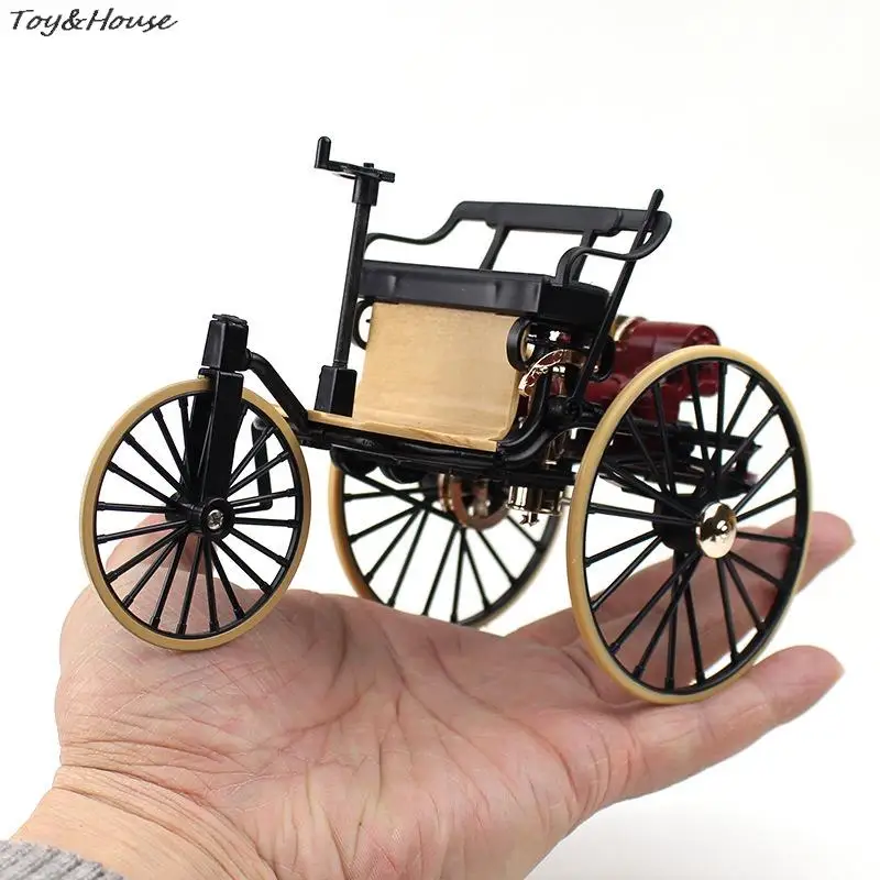 

1Pc 1:12 1886 Vintage Classic Car No.1 Alloy Car Model Simulation Tricycle Toy