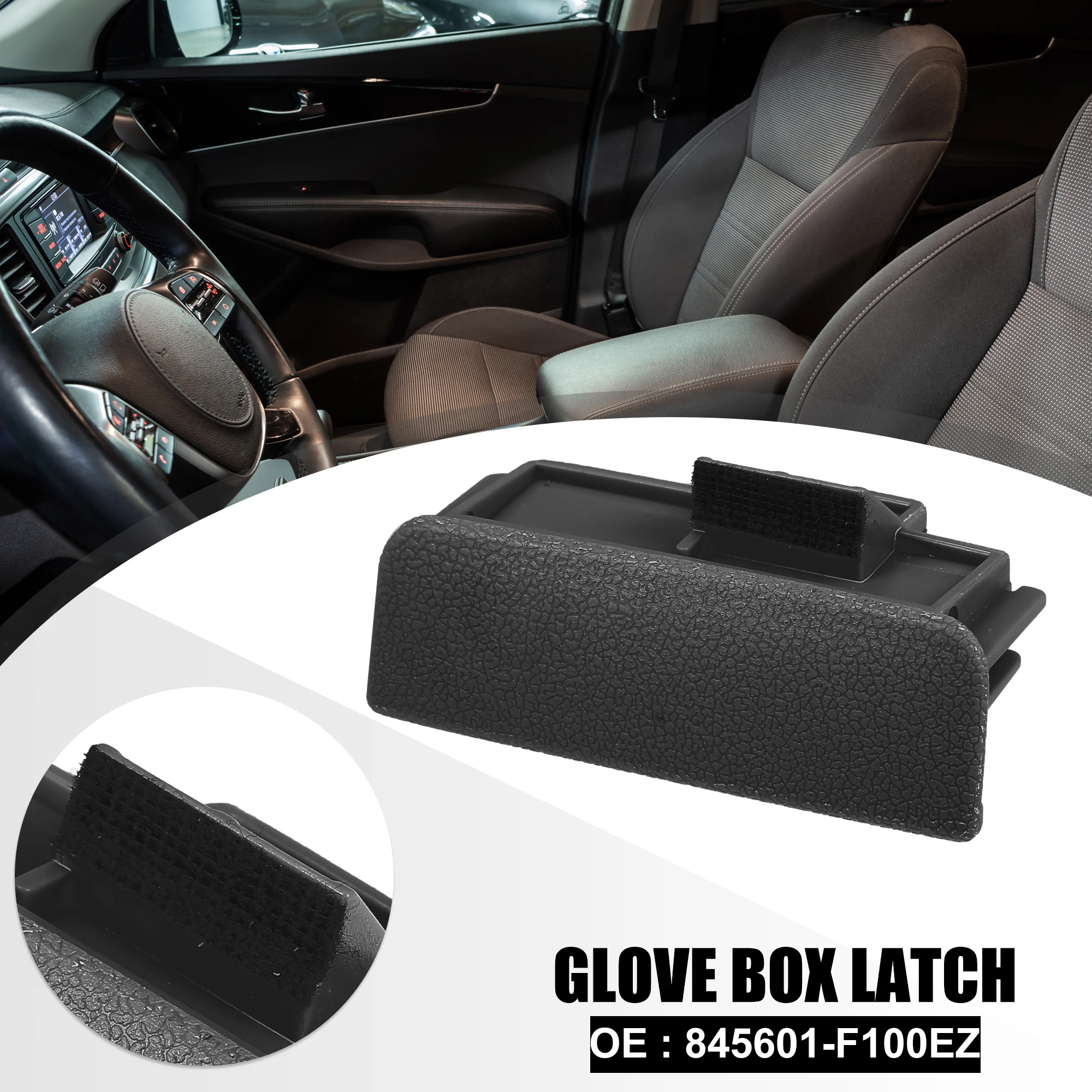 Uxcell Glove Box Latch Handle for Kia Sportage 2005-2010 Replace 84560-1F100WK 845601-F100EZ Car Interior Accessories Black