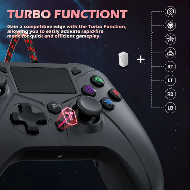 Controller for PS5/PS4 PC/Steam Console Gaming Joystick Turbo