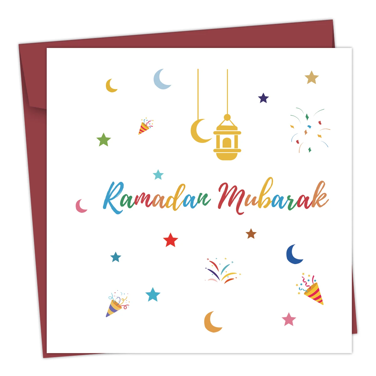 

1PC Eid Mubarak Cards, Personalised Happy Ramadan Card, Celebration Card For Muslims, Islamic Ramadan Greeting Card Party Gift