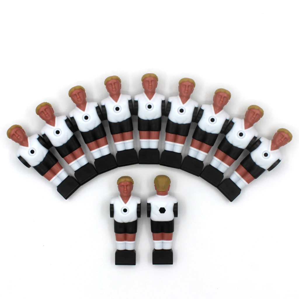 22x Foosball Men Soccer Table Football Players w/ Ball Game Acces Mini Resin Foosball Men Replacement Table Top for Adults Child table football game tabletop soccer game