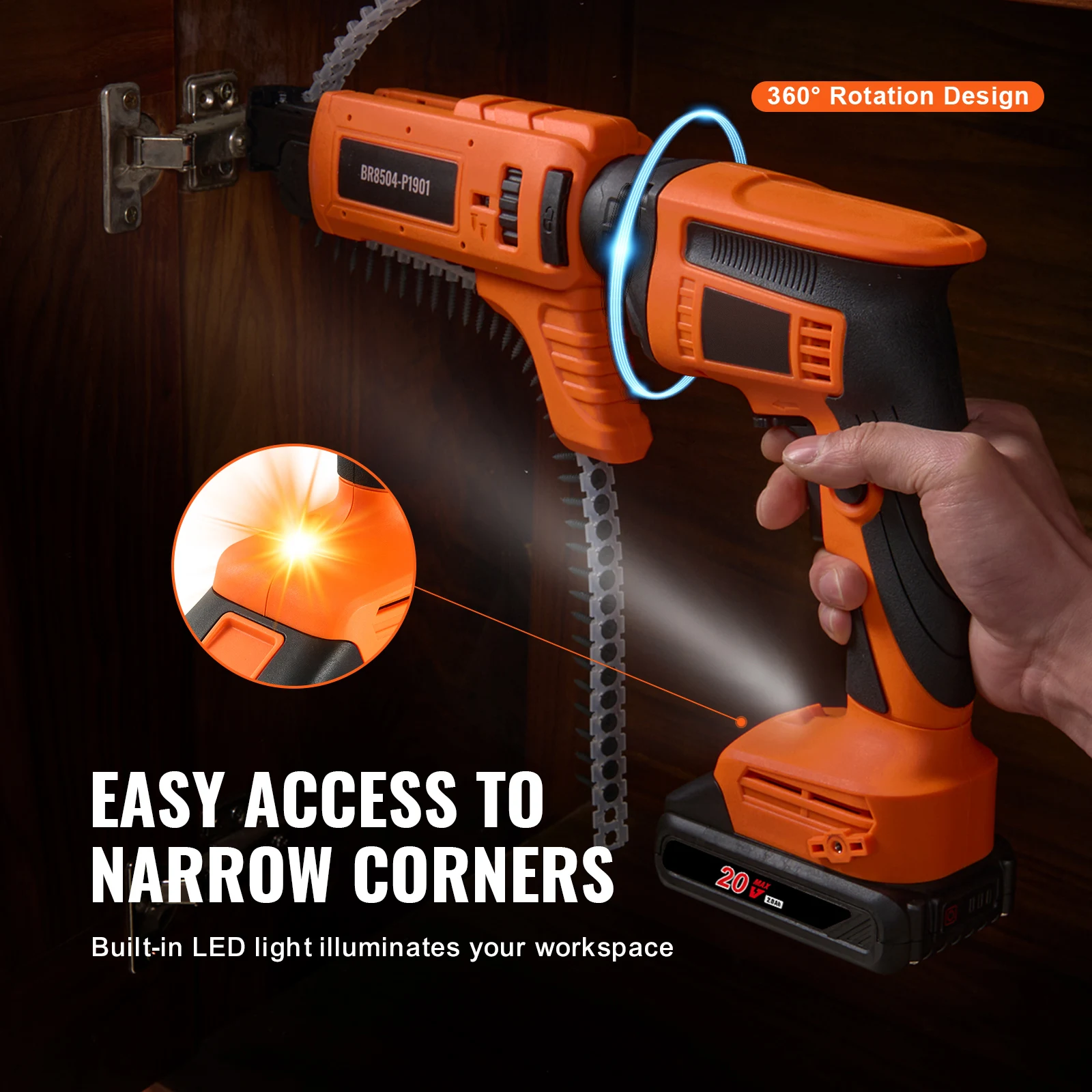 Cordless Drywall Screw Gun 20V Max Brushless