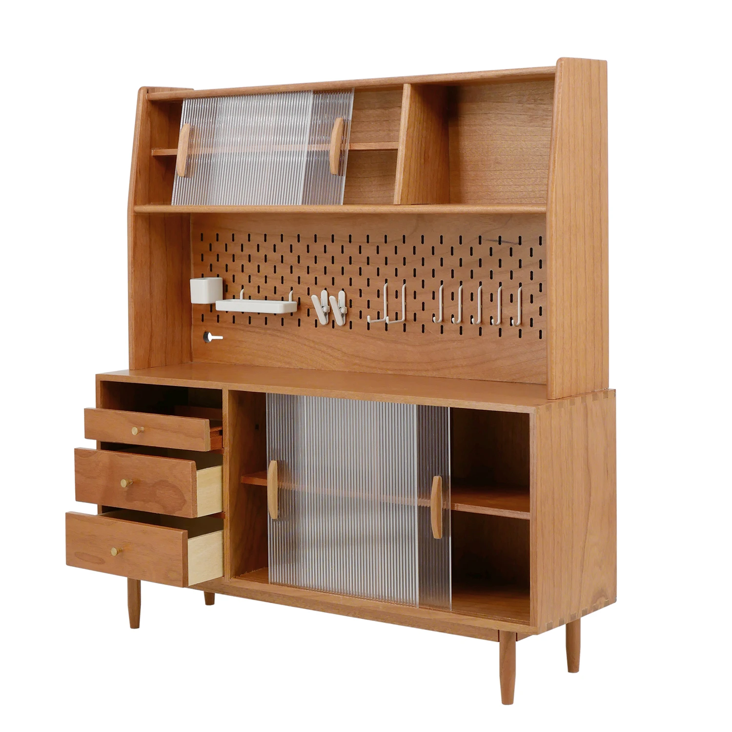 1/6 bjd ob11 miniature dollhouse furniture Mini model Red Cherry Wood Sideboard/Storage Cabinet 5