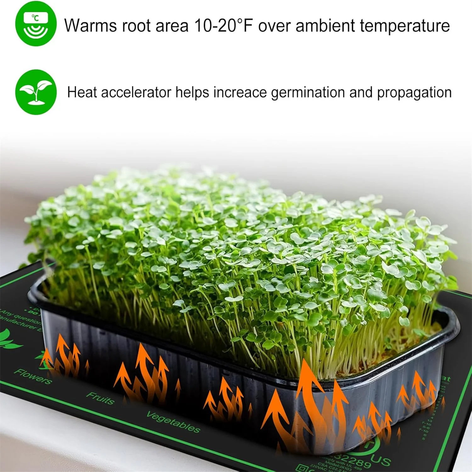 Seedling Heat Mat 10/25/50CM Indoor Plants Germination Heating Pad Propagation Clone Starter Mat EU/US/UK Plug seedling heat mat