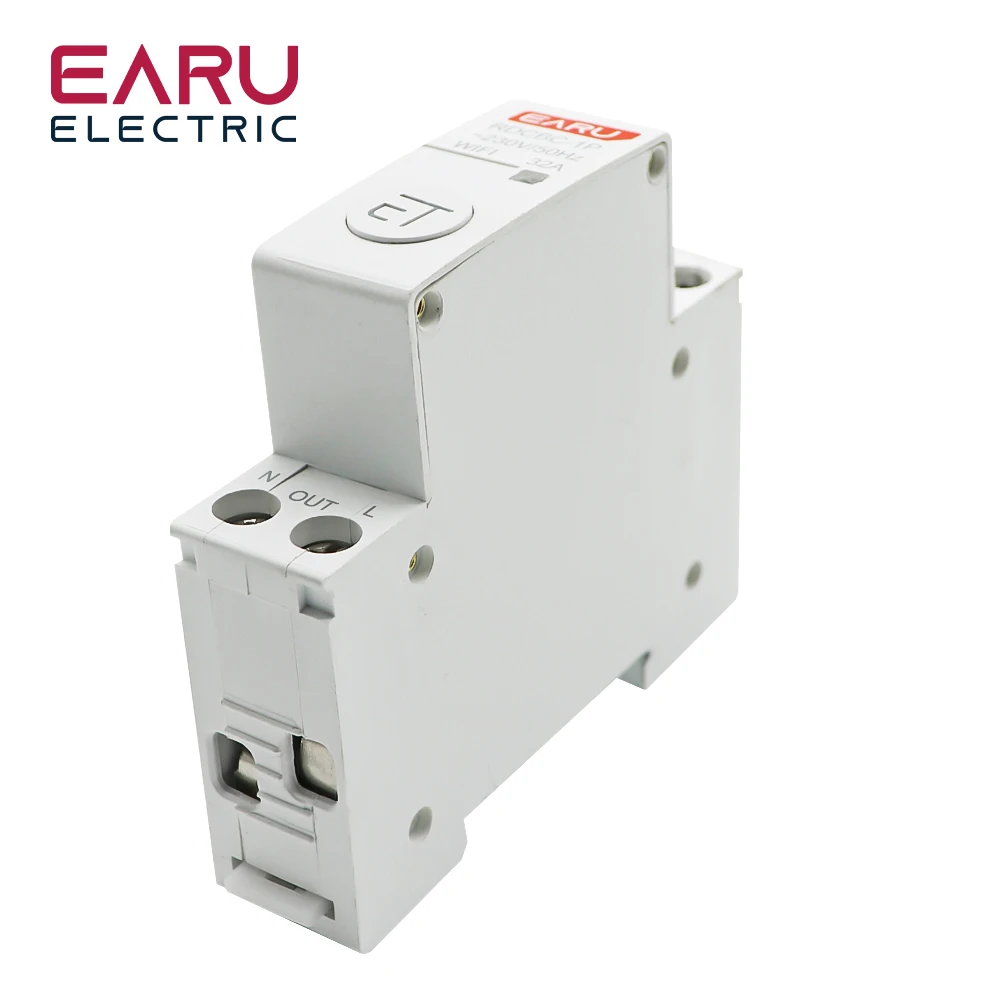 1P+N Din Rail WIFI Circuit Breaker Smart Timer Switch Relay Remote Control By e