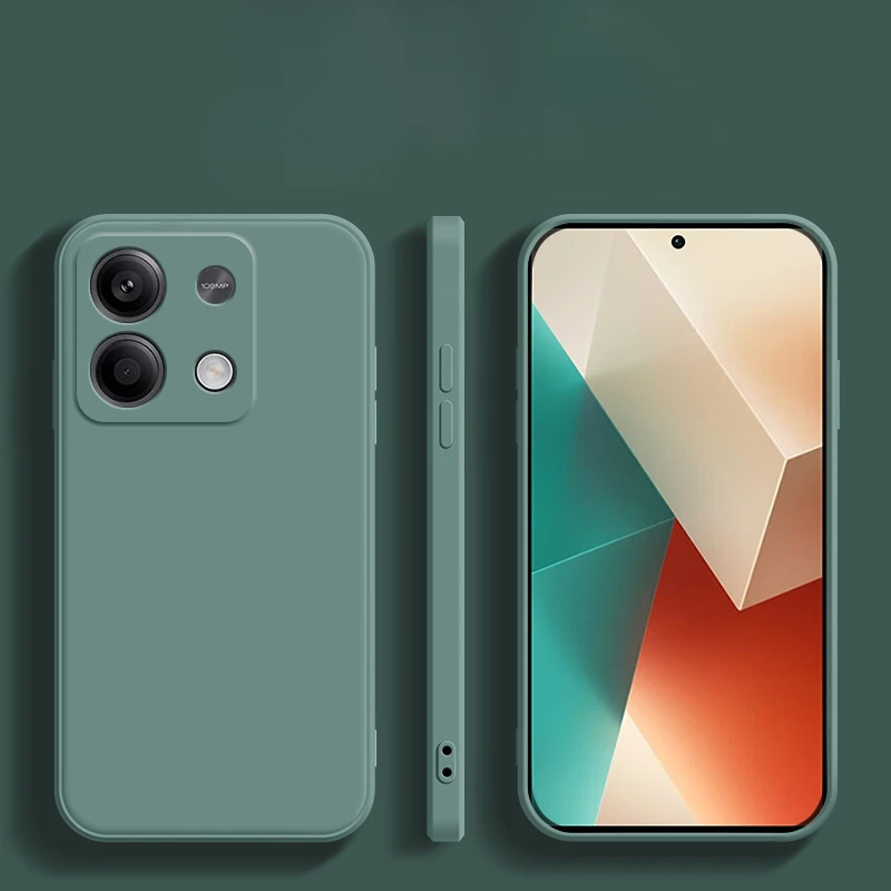 thumbnail image 1 of Funda cuadrada de silicona líquida para Xiaomi Redmi Note 13 Pro Plus, 4G, 5G, funda trasera suave protectora para cámara, 1 of 5
