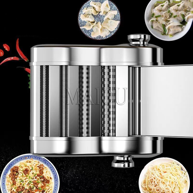 Electric dough sheeter for household/commercial stainless steel noodle maker dough roller presser machine