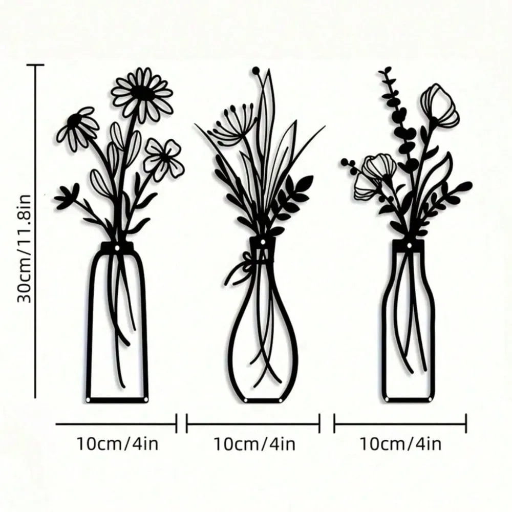 Metal Floral Wall Art, 2
