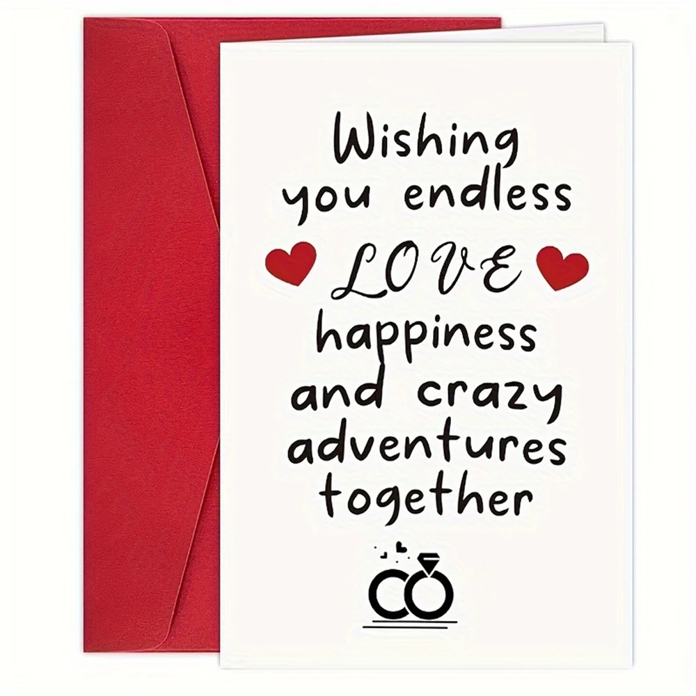 Wedding Congratulation Card Bridal Shower Card Engagement Card Friends Wedding Shower Card Bride And Groom 1pc