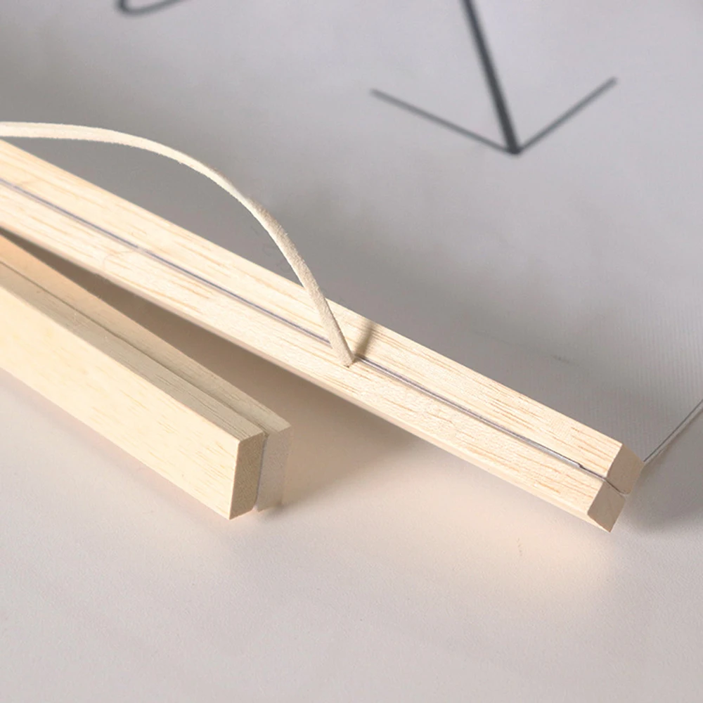 Cornici Magnetiche Per Poster A4 In Legno Di Teak - Set Da 2 Con Ganci, 21cm - Foto 3