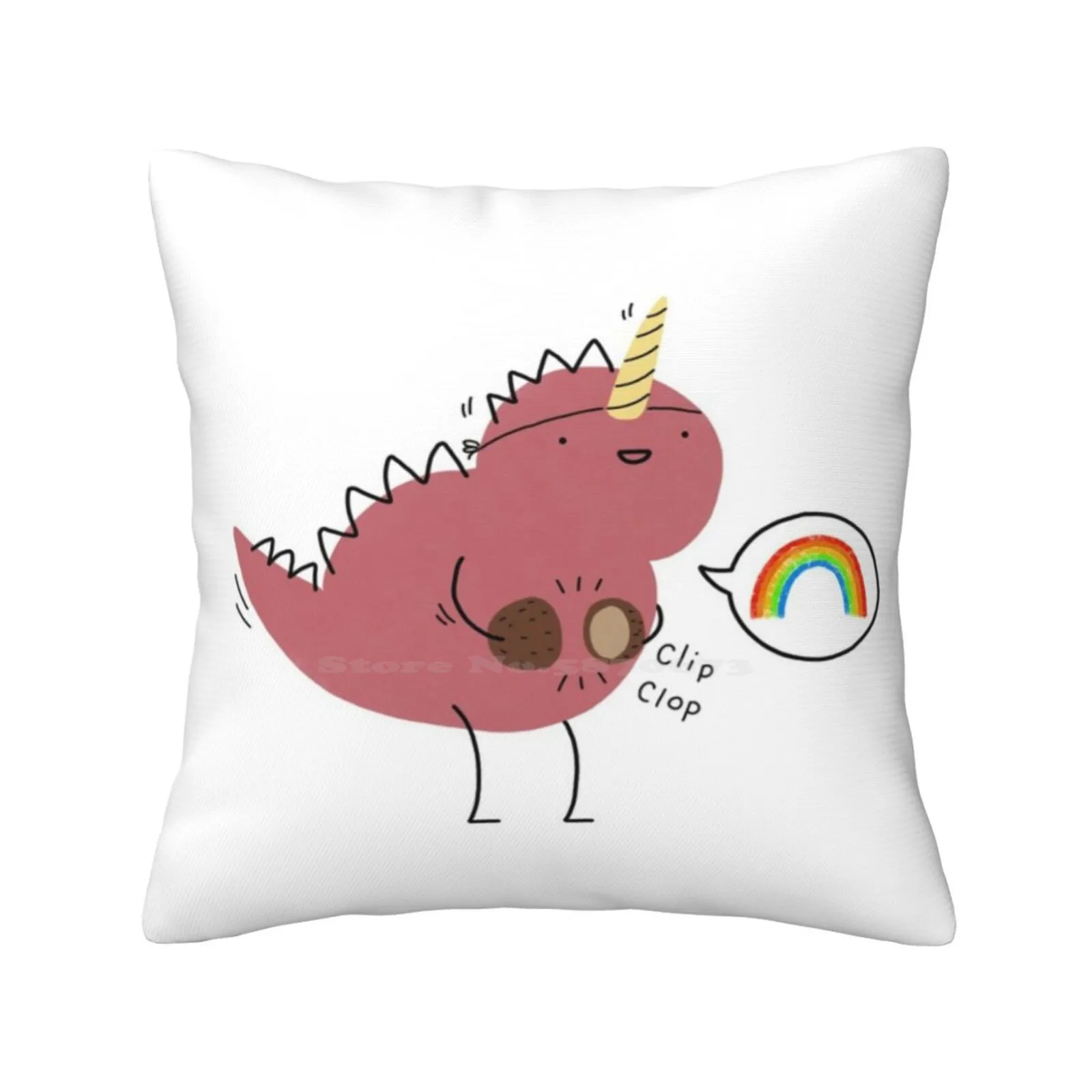 Dinosauro Vestito Come Un Unicorno Cuscini Caso Camera Da Letto Decorazione Della Casa Dinosauro Unicorno Cocco Fantasia Immaginazione Divertimento Si