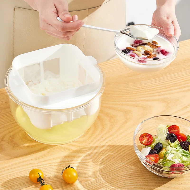 Yogurt Filter Whey Separator Cold Extraction Compressed Yogurt Maker Detachable Easy to Clean Food Filter Whey Drainer