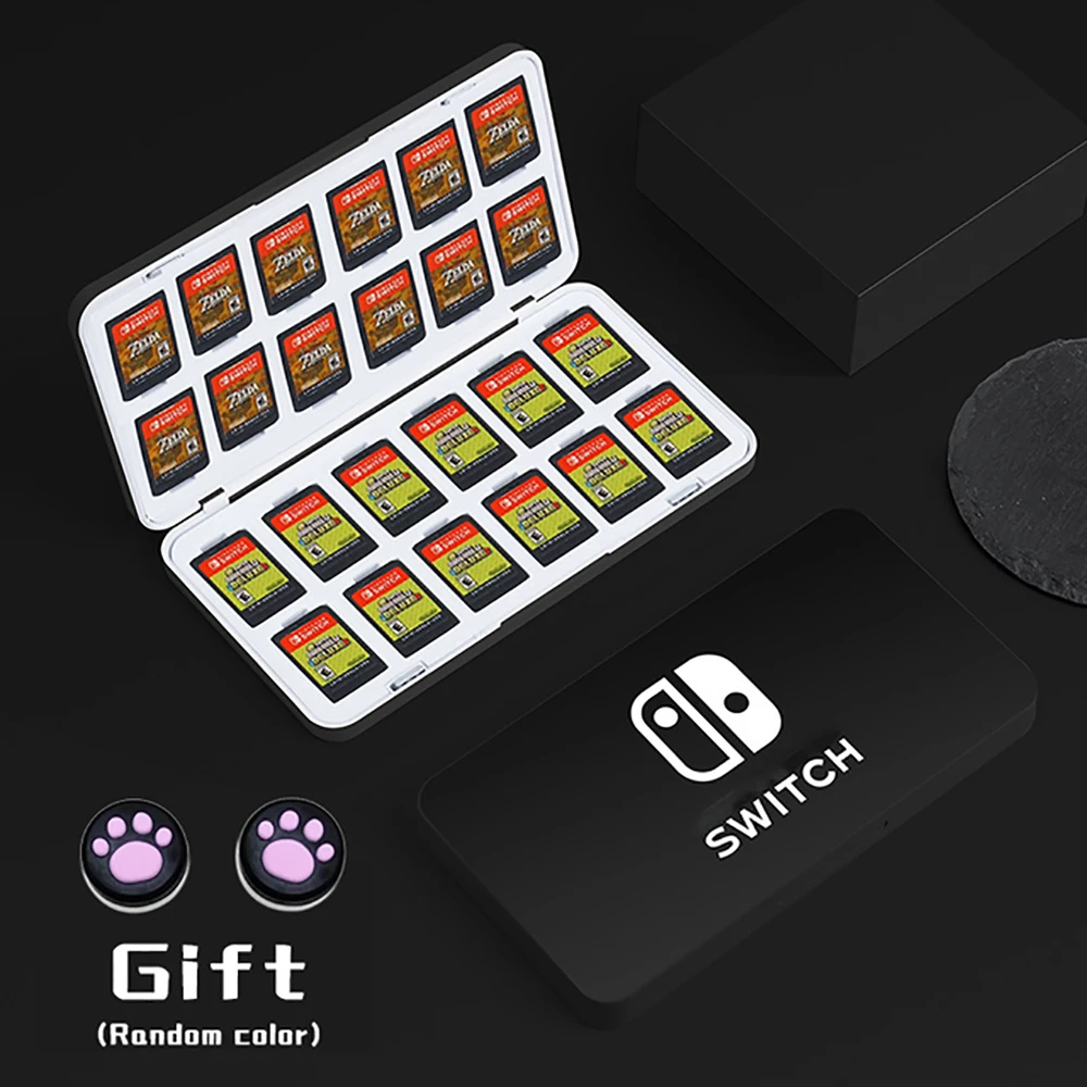 24in1 카드 케이스 카드 커버 보관 케이스 스위치 게임 카드 용 Nintendo Switch NS OLED Lite 용 플라스틱 마그네틱 카트리지 상자