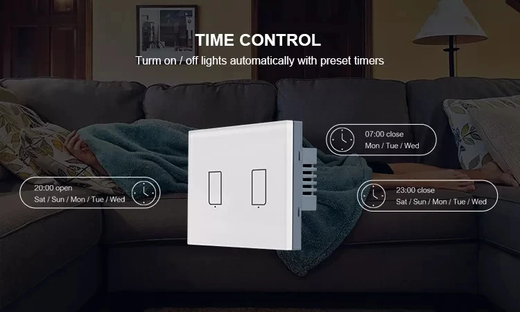 BroadLink TC2S US Smart Wall Light Touch Switch works with Alexa Google home IFTTT