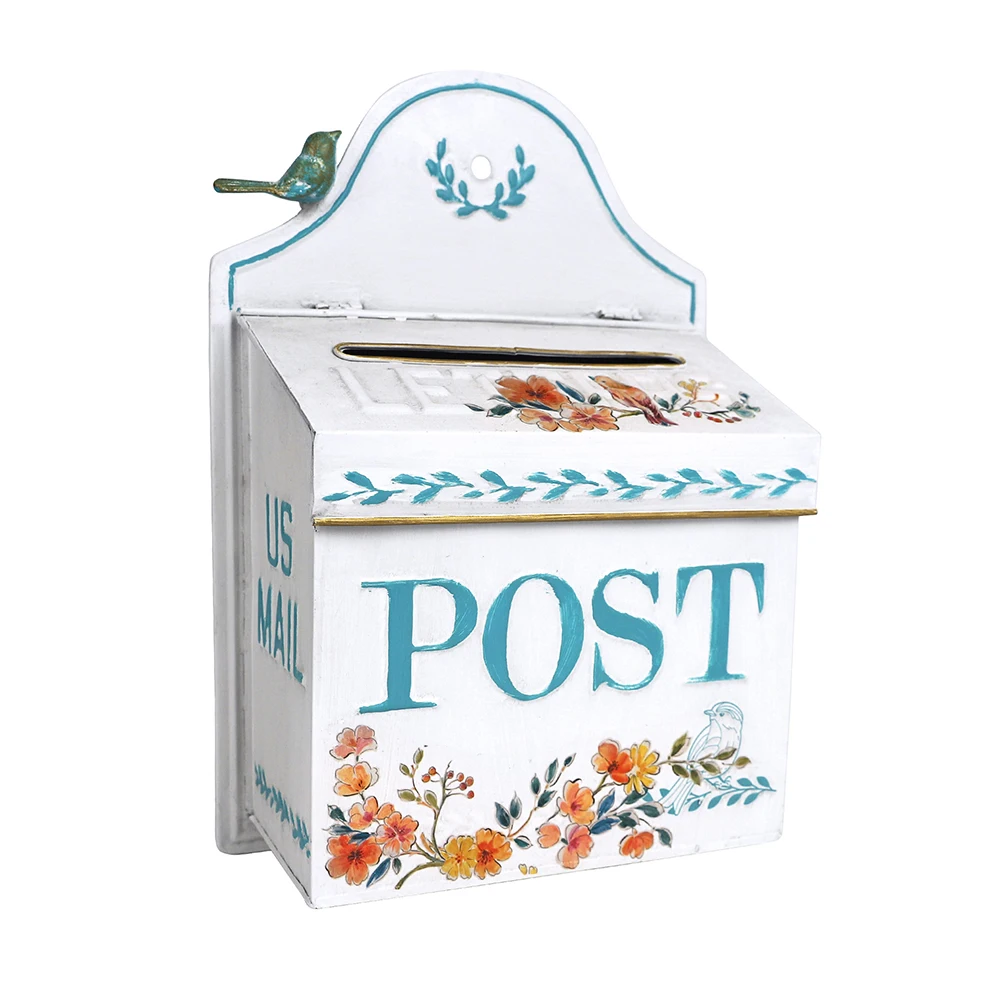 Metal farmhouse postal decoration handicraft mailbox postal retro mailbox Wall mounted Home Decor Valentines Gift
