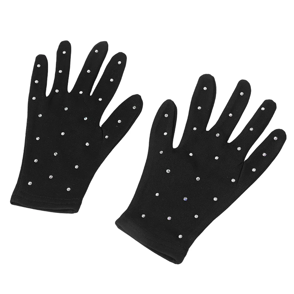 

Skating Gloves for Kids Party Stage Girl Decorative Lycra Fabric Child Finger