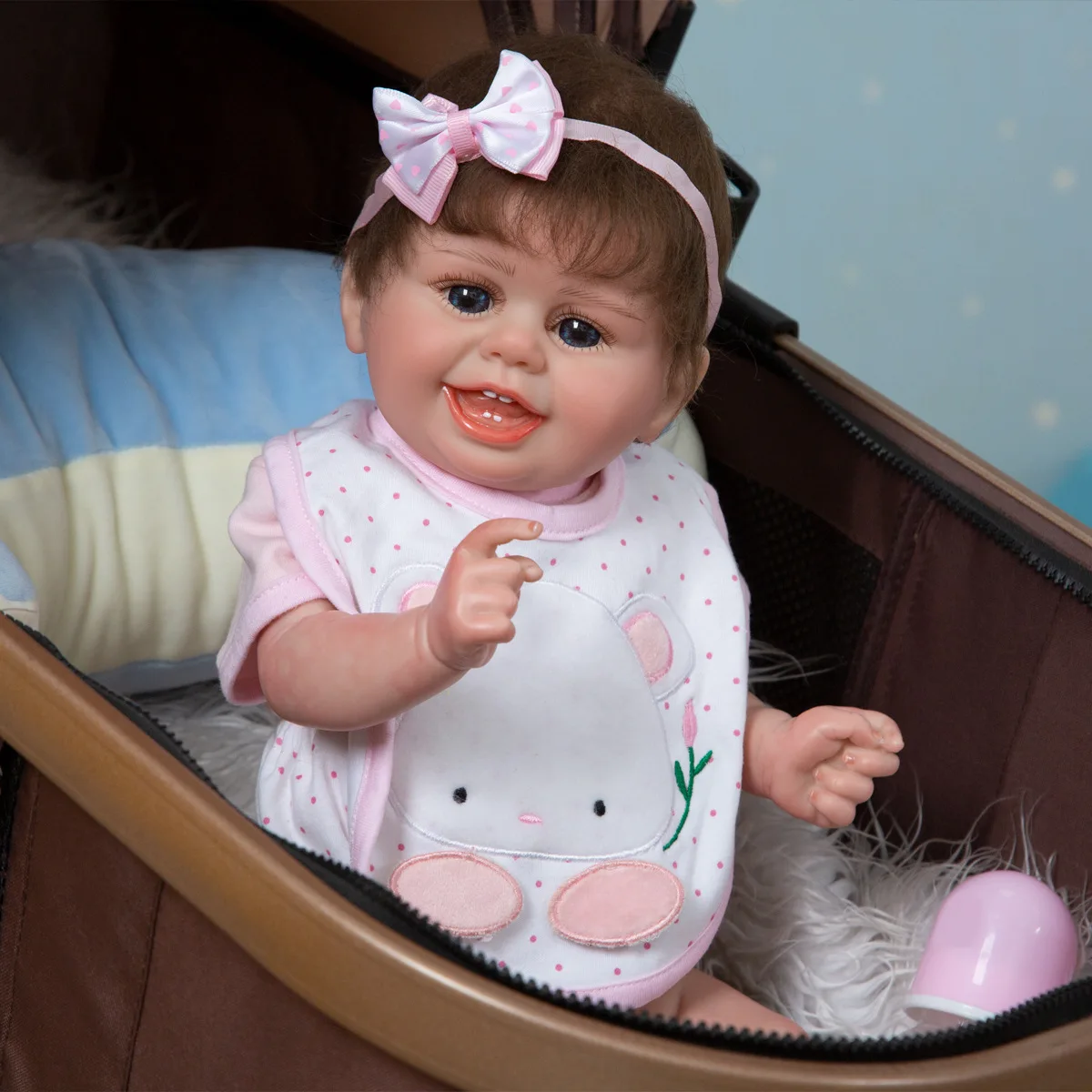 

Full Silicone Body Reborn Baby Doll Toy Newborn Princess Realistic Toddler Bebe Boneca Bathe Toy Girl Boy Children Birthday Gift