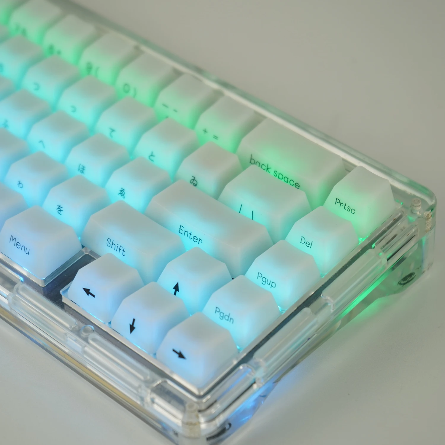 Npkc-conjunto Semi Transparente de Teclas Foscas Teclas Coreanas e Japonesas para Chaves Cherry mx Teclas de Impressão Laterais para Teclado Mecânico - Imagem 4