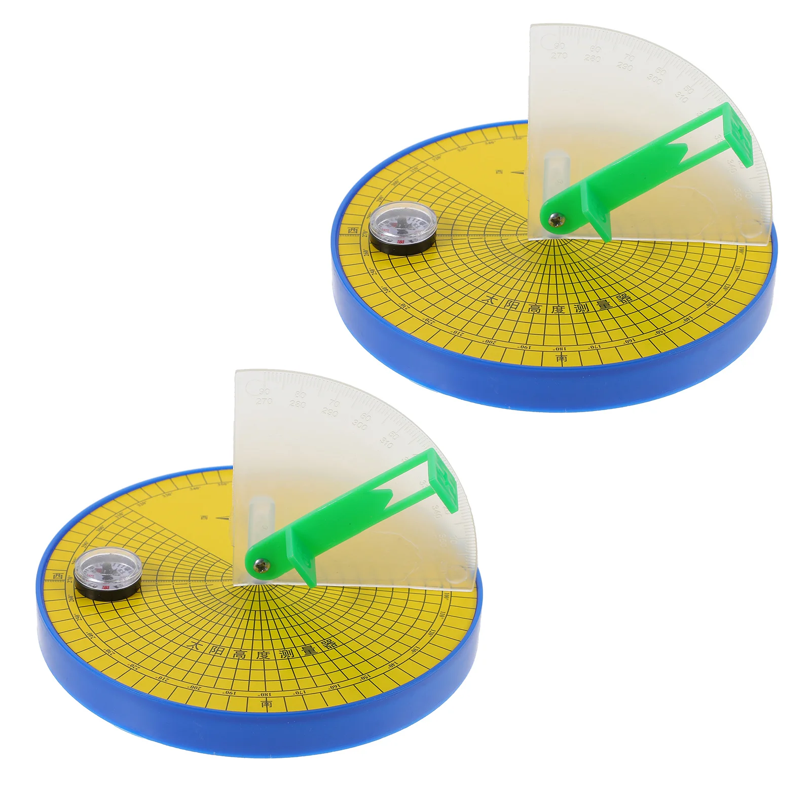 지리 학습 보조 도구 학교 교육 도구 과학 기구 태양 연구 장비 플라스틱 용 태양 높이 측정기 2개